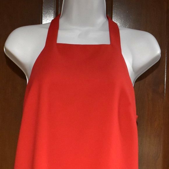Parker Red Cropped Tank Top XS Square Neck Sleeveless Zip Date Night - Picture 2 of 15